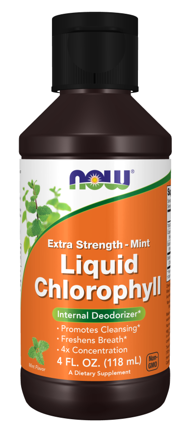 NOW Foods, Liquid Chlorophyll, Extra Strength, Mint, 4 fl oz (118 ml)