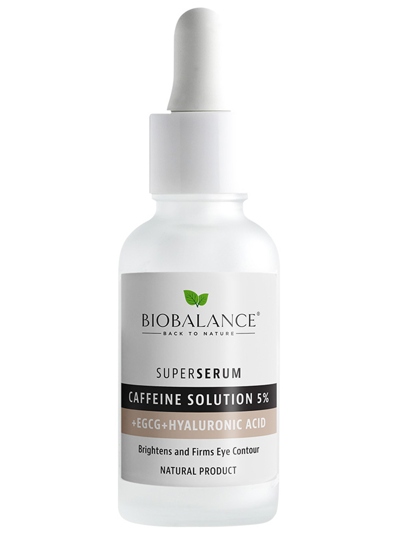 BIOBALANCE Super Serum Caffeine Solution 5%+Egg +Hyaluronic Acid  30ml