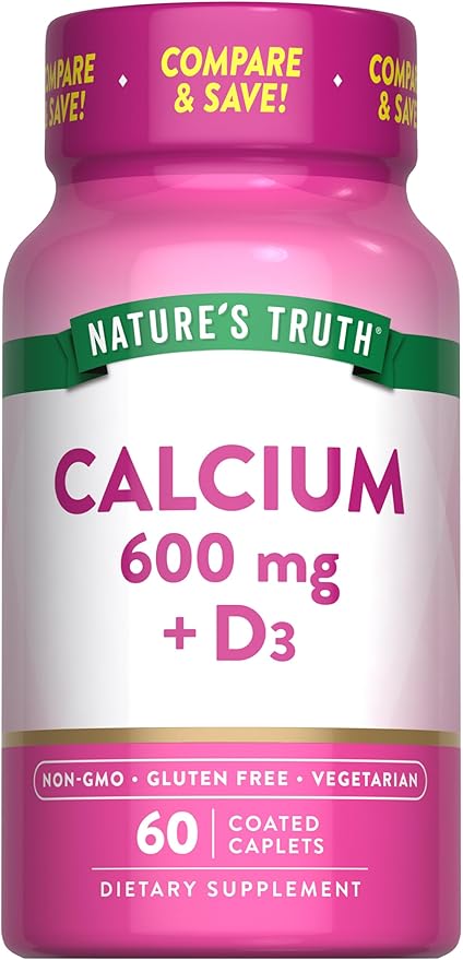 NATURES TRUTH CALCIUM 600MG+D3 60 CAPS