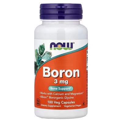 NOW Foods, Boron, 3 mg, 100 Veg Capsules